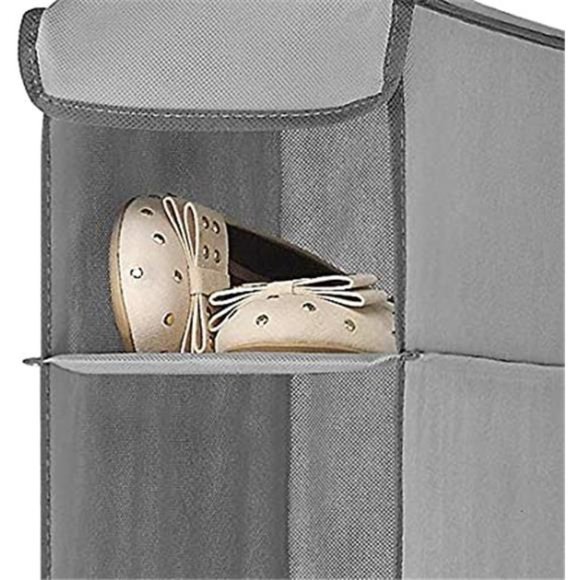 Whitmor Hanging Shoe Shelves - 8 Section - Closet Organizer - Grey - Picture 6 of 7